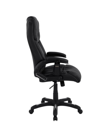 ΚΑΡΕΚΛΑ ΓΡΑΦΕΙΟΥ THORIN HM1050.01 ΜΕ MASSAGE ΜΑΥΡΗ HOMEMARKT 62x70x127Y εκ.