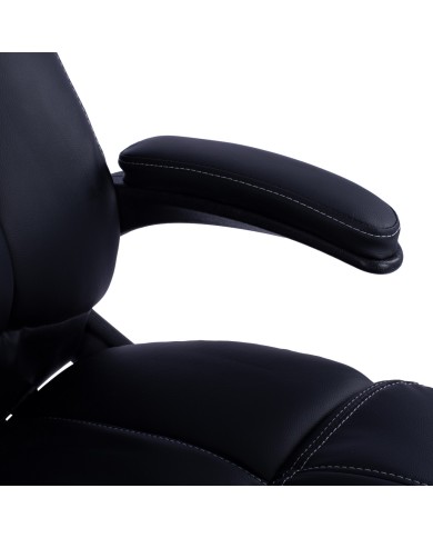 ΚΑΡΕΚΛΑ ΓΡΑΦΕΙΟΥ THORIN HM1050.01 ΜΕ MASSAGE ΜΑΥΡΗ HOMEMARKT 62x70x127Y εκ.