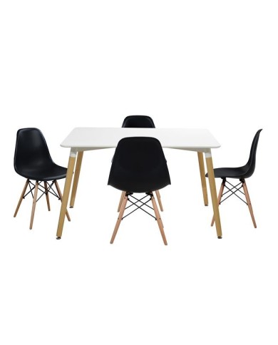 ΣΕΤ ΤΡΑΠΕΖΑΡΙΑ 5Τ ΤΡΑΠΕΖΙ MINIMAL 120x80x73 cm-TWIST ΜΑΥΡΕΣ HM10080.02