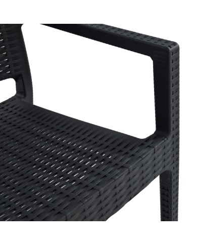 ΠΟΛΥΘΡΟΝΑ ΠΟΛΥΠΡΟΠΥΛΕΝΙΟΥ ΒΑΡΕΩΣ ΤΥΠΟΥ KAGANU DARK GREY HM5134.01 57x55,5x89 εκ.