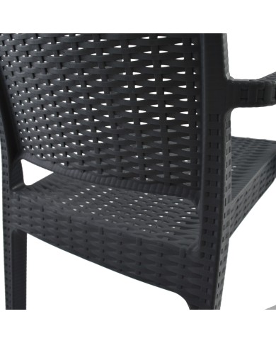 ΠΟΛΥΘΡΟΝΑ ΠΟΛΥΠΡΟΠΥΛΕΝΙΟΥ ΒΑΡΕΩΣ ΤΥΠΟΥ KAGANU DARK GREY HM5134.01 57x55,5x89 εκ.