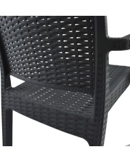 ΠΟΛΥΘΡΟΝΑ ΠΟΛΥΠΡΟΠΥΛΕΝΙΟΥ ΒΑΡΕΩΣ ΤΥΠΟΥ KAGANU DARK GREY HM5134.01 57x55,5x89 εκ.