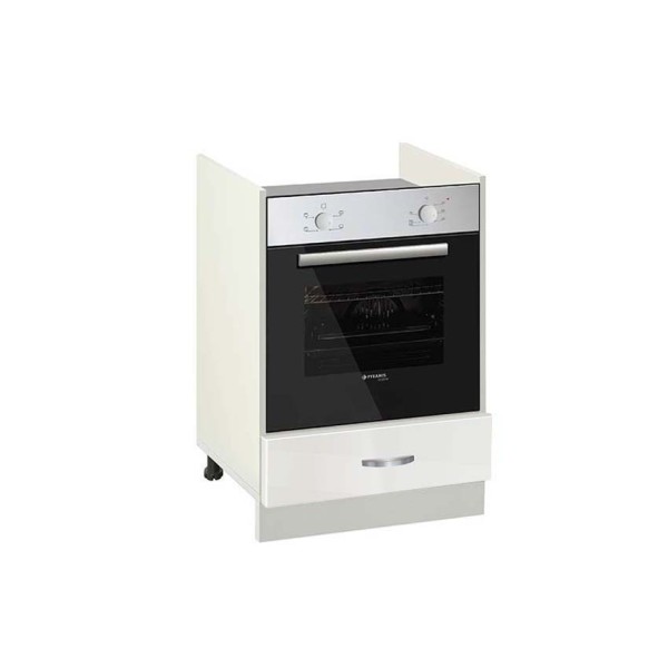 Ντουλάπι Κουζίνας επιδαπέδιο για εντοιχιζόμενη κουζίνα, No 601F, 60x60x82 εκ., Genomax