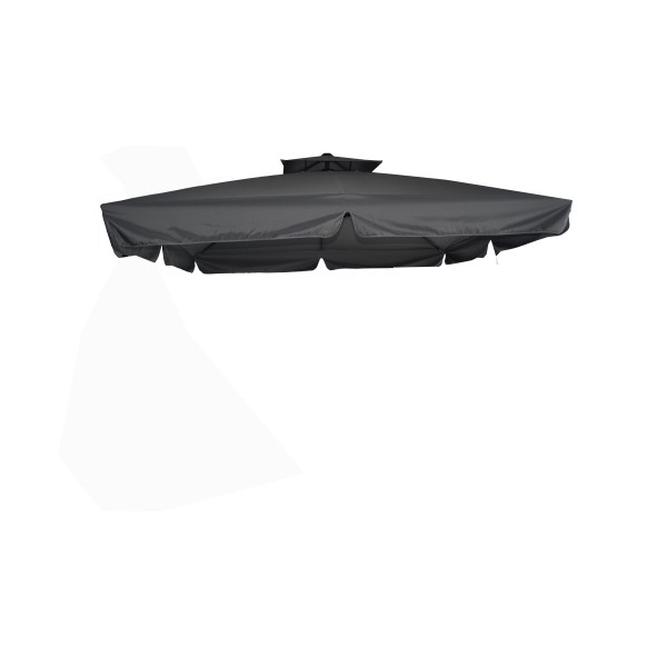 Ανταλλακτικό πανί για ομπρέλα 3x3 κρεμαστή επαγγελματική με αεραγωγό γκρι σκούρο  200gr με επικάλυψη PA