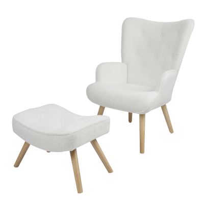 Πολυθρόνα μπερζερα λευκή με...