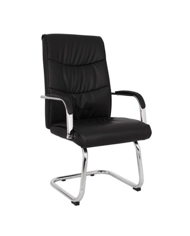 ΠΟΛΥΘΡΟΝΑ ESTHER HM1045.11 ΜΑΥΡΟ PU ΜΕ ΒΑΣΗ ΧΡΩΜΙΟΥ 57x66,5x102 cm