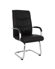 ΠΟΛΥΘΡΟΝΑ ESTHER HM1045.11 ΜΑΥΡΟ PU ΜΕ ΒΑΣΗ ΧΡΩΜΙΟΥ 57x66,5x102 cm