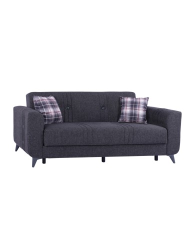 ΚΑΝΑΠΕΣ 3ΘΕΣΙΟΣ KRISTINA HM3165.30 ΓΚΡΙ ΜΕ ΑΝΘΡΑΚΙ ΠΟΔΙΑ 210x80x83 εκ.