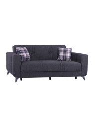 ΚΑΝΑΠΕΣ 3ΘΕΣΙΟΣ KRISTINA HM3165.30 ΓΚΡΙ ΜΕ ΑΝΘΡΑΚΙ ΠΟΔΙΑ 210x80x83 εκ.