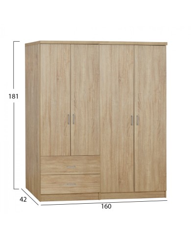 ΣΕΤ 2 ΤΜΧ ΝΤΟΥΛΑΠΑ 4ΦΥΛΛΗ SONAMA 160X42X181 HM11351.02
