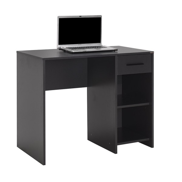Γραφείο υπολογιστή γκρι ανθρακική χρώμα με συρτάρι και βιβλιοθήκη CMS-505-AA-1 90x52x75εκ