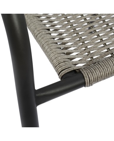ΠΟΛΥΘΡΟΝΑ ΚΑΡΕΚΛΑ CAMEL HM5015.01 ΓΚΡΙ ΜΕΤΑΛΛΙΚΗ ΜΕ WICKER 48x48-53x72 εκ.