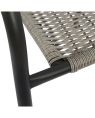 ΠΟΛΥΘΡΟΝΑ ΚΑΡΕΚΛΑ CAMEL HM5015.01 ΓΚΡΙ ΜΕΤΑΛΛΙΚΗ ΜΕ WICKER 48x48-53x72 εκ.