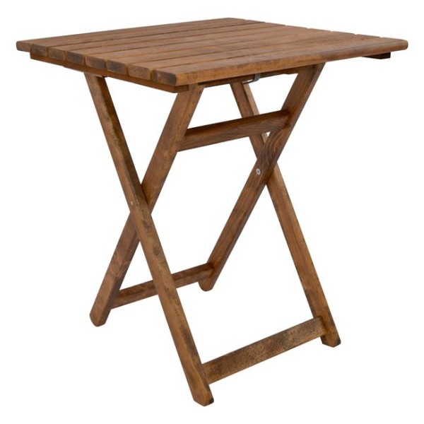 Τραπέζι σκηνοθέτη πτυσσόμενο καρυδι χρώμα εμποτισμού από μασίφ οξιά 70Χ70X75 εκ.