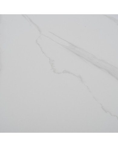 ΤΡΑΠΕΖΙ ΤΡΑΠΕΖΑΡΙΑΣ ΣΤΡΟΓΓΥΛΟ SINTERED STONE ΛΕΥΚΟ ΜΕΤΑΛ.ΠΟΔΙΑ Φ115x75Y εκ.HM9309.02