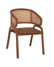 ΠΟΛΥΘΡΟΝΑ ΜΑΣΙΦ ΞΥΛΟ ΤEAK & RATTAN ΠΛΑΤΗ ΦΥΣΙΚΟ 57x62x83Υεκ.HM9402.01
