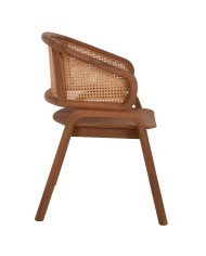 ΠΟΛΥΘΡΟΝΑ ΜΑΣΙΦ ΞΥΛΟ ΤEAK & RATTAN ΠΛΑΤΗ ΦΥΣΙΚΟ 57x62x83Υεκ.HM9402.01