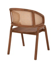 ΠΟΛΥΘΡΟΝΑ ΜΑΣΙΦ ΞΥΛΟ ΤEAK & RATTAN ΠΛΑΤΗ ΦΥΣΙΚΟ 57x62x83Υεκ.HM9402.01
