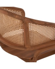 ΠΟΛΥΘΡΟΝΑ ΜΑΣΙΦ ΞΥΛΟ ΤEAK & RATTAN ΠΛΑΤΗ ΦΥΣΙΚΟ 57x62x83Υεκ.HM9402.01