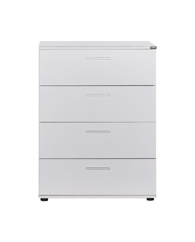 Συρταριερα λευκή με 4 συρτάρια βαθιά SFN-540-BB-1 από μοριοσανίδες 73x44x96εκ