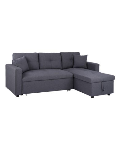 ΚΑΝΑΠΕΣ ΓΩΝΙΑ ΚΡΕΒΑΤΙ WAYNE 224x147x85Υεκ. HM3028.11 ΓΚΡΙ ΥΦΑΣΜΑ