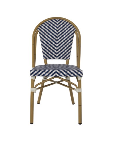 ΚΑΡΕΚΛΑ BAMBOO LOOK ΜΠΛΕ-ΛΕΥΚΟ HM5860.02 46x56x88Y εκ.