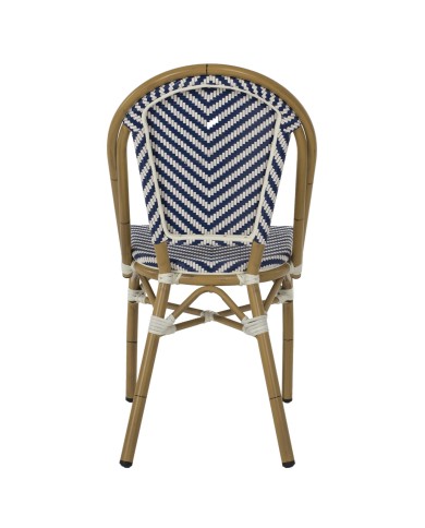 ΚΑΡΕΚΛΑ BAMBOO LOOK ΜΠΛΕ-ΛΕΥΚΟ HM5860.02 46x56x88Y εκ.