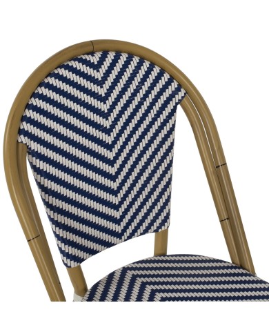 ΚΑΡΕΚΛΑ BAMBOO LOOK ΜΠΛΕ-ΛΕΥΚΟ HM5860.02 46x56x88Y εκ.
