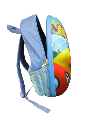 Παιδική τσάντα πλάτης μπλε micky mouse back pack  με μία ποτηροθηκη και τρεις εσωτερικές θήκες 40x12x38εκ