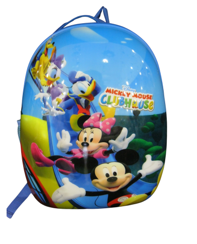 Παιδική τσάντα πλάτης μπλε micky mouse back pack  με μία ποτηροθηκη και τρεις εσωτερικές θήκες 40x12x38εκ