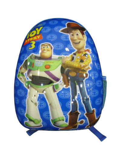 Παιδική τσάντα πλάτης μπλε πολύχρωμη toy story  back pack με μία ποτηροθηκη και τρεις εσωτερικές θήκες 40x12x38εκ