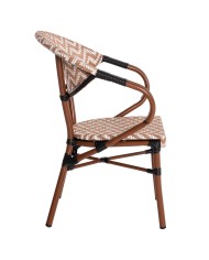 ΠΟΛΥΘΡΟΝΑ BAMBOO LOOK HM5861.03 ΚΑΦΕ-ΛΕΥΚΟ 56,5x56,5x82 εκ.