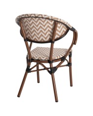 ΠΟΛΥΘΡΟΝΑ BAMBOO LOOK HM5861.03 ΚΑΦΕ-ΛΕΥΚΟ 56,5x56,5x82 εκ.