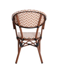 ΠΟΛΥΘΡΟΝΑ BAMBOO LOOK HM5861.03 ΚΑΦΕ-ΛΕΥΚΟ 56,5x56,5x82 εκ.