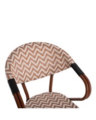ΠΟΛΥΘΡΟΝΑ BAMBOO LOOK HM5861.03 ΚΑΦΕ-ΛΕΥΚΟ 56,5x56,5x82 εκ.