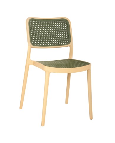 ΚΑΡΕΚΛΑ ΠΟΛΥΠΡΟΠΥΛΕΝΙΟΥ MEKO HM5934.04 ΜΠΕΖ ΜΕ OLIVE GREEN ΨΑΘΑ 41x49x102Υ εκ.
