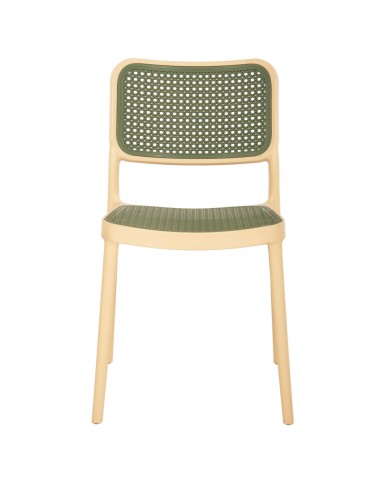 ΚΑΡΕΚΛΑ ΠΟΛΥΠΡΟΠΥΛΕΝΙΟΥ MEKO HM5934.04 ΜΠΕΖ ΜΕ OLIVE GREEN ΨΑΘΑ 41x49x102Υ εκ.