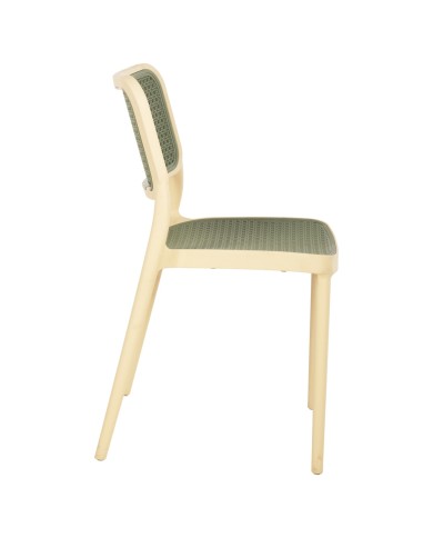 ΚΑΡΕΚΛΑ ΠΟΛΥΠΡΟΠΥΛΕΝΙΟΥ MEKO HM5934.04 ΜΠΕΖ ΜΕ OLIVE GREEN ΨΑΘΑ 41x49x102Υ εκ.