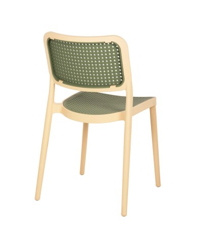 ΚΑΡΕΚΛΑ ΠΟΛΥΠΡΟΠΥΛΕΝΙΟΥ MEKO HM5934.04 ΜΠΕΖ ΜΕ OLIVE GREEN ΨΑΘΑ 41x49x102Υ εκ.