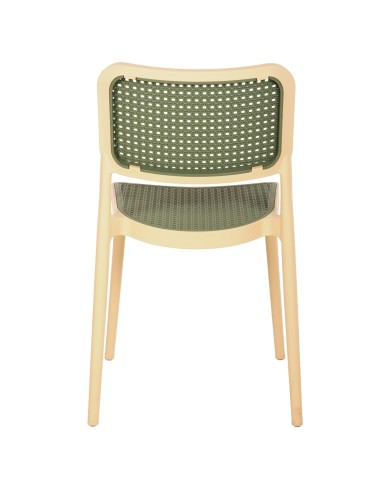 ΚΑΡΕΚΛΑ ΠΟΛΥΠΡΟΠΥΛΕΝΙΟΥ MEKO HM5934.04 ΜΠΕΖ ΜΕ OLIVE GREEN ΨΑΘΑ 41x49x102Υ εκ.
