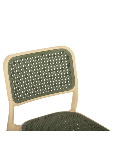 ΚΑΡΕΚΛΑ ΠΟΛΥΠΡΟΠΥΛΕΝΙΟΥ MEKO HM5934.04 ΜΠΕΖ ΜΕ OLIVE GREEN ΨΑΘΑ 41x49x102Υ εκ.