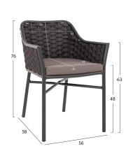 ΠΟΛΥΘΡΟΝΑ ΑΛΟΥΜΙΝΙΟΥ HM5858.01 ΜΕ ΣΧΟΙΝΙ- ΓΚΡΙ 56x58x76Υεκ.