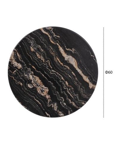 ΕΠΙΦΑΝΕΙΑ ΤΡΑΠΕΖΙΟΥ Φ60Χ2.5εκ. 5787 WERZALIT BLACK GOLD MARBLE HM5227.15