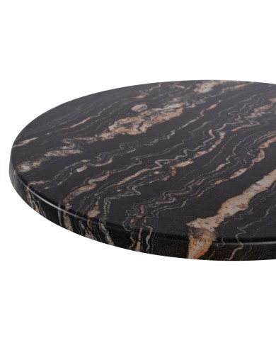 ΕΠΙΦΑΝΕΙΑ ΤΡΑΠΕΖΙΟΥ Φ60Χ2.5εκ. 5787 WERZALIT BLACK GOLD MARBLE HM5227.15