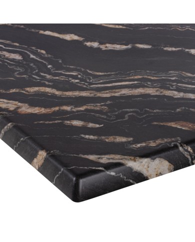 ΕΠΙΦΑΝΕΙΑ ΤΡΑΠΕΖΙΟΥ WERZALIT 70Χ70Χ3.5εκ.BLACK GOLD MARBLE HM5230.15