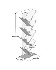 ΒΙΒΛΙΟΘΗΚΗ LIANA ΜΕΛΑΜΙΝΗΣ SONAMA 46x22x128,5Yεκ.HM9028.11