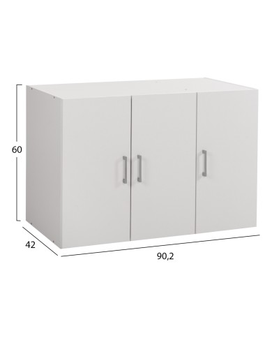 ΠΑΤΑΡΙ 3ΦΥΛΛΗΣ ΝΤΟΥΛΑΠΑΣ ΜΕΛΑΜΙΝΗΣ ALIVIA HM351.05 ΣΕ ΧΡΩΜΑ ΛΕΥΚΟ 90,2x42x60Yεκ.