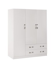 ΝΤΟΥΛΑΠΑ 3ΦΥΛΛΗ CARLY HM384.05 ΜΕ ΔΥΟ ΣΥΡΤΑΡΙΑ ΛΕΥΚΗ 150X55Χ180Υεκ.