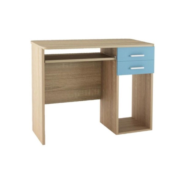Γραφείο παιδικό με 2 συρτάρια δρυς-σιέλ