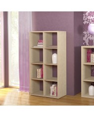 Κυβική βιβλιοθήκη 2x4 75cm δρυς
